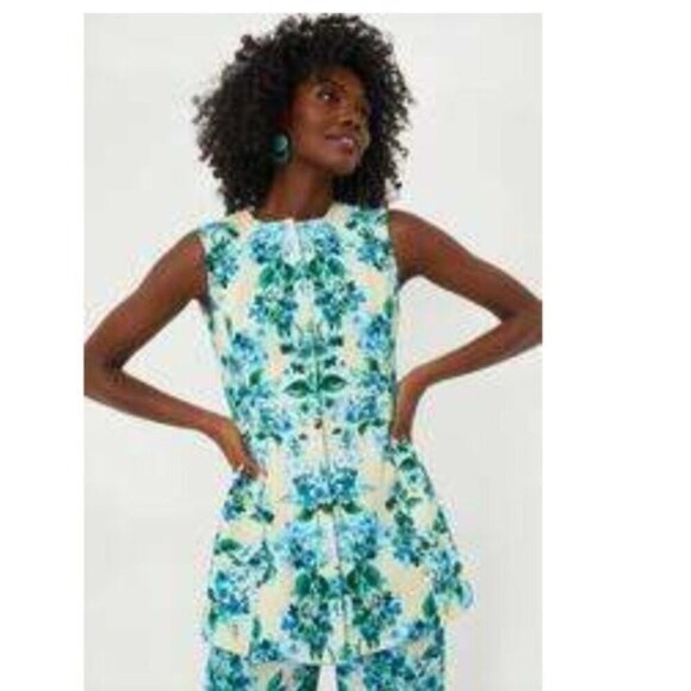 Tuckernuck | NEW Water's Edge Hydrangea Rhoda Tunic Top Size 10 - Picture 2 of 8